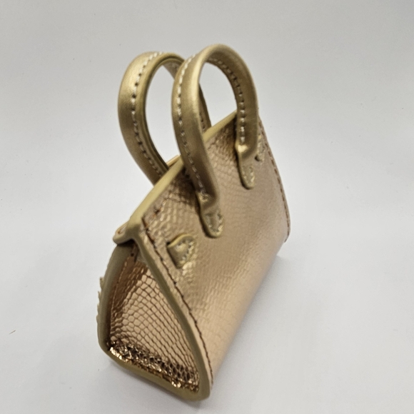 Chic Gold and Silver Mini Bag With Phone Chain Wristlet - Picture 4 of 6